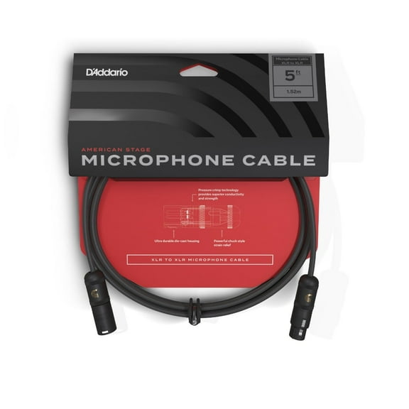 D'Addario American Stage Microphone Cable | 5ft