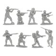 thumbnail image 3 of Soldados de juguete BMC Toys Infantería estadounidense de la Segunda Guerra Mundial, 33 piezas, gris, escala 1:32, 3 of 9