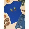 thumbnail image 3 of Flower Embroidery Hand Drawn T-Shirt Women -Image by Shutterstock, Female Large, 3 of 4