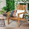 thumbnail image 3 of Gymax Outdoor Wooden Adirondack Chair Patio Lounge Chair w/ Armrest Natural, 3 of 10