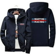 thumbnail image 2 of Martini Racing Men's Coat Thin Sunscreen Skin Zipper Hooded Windbreaker Sports Pilot Jacket Beach Parkas Cycling Tops Plus Size, 2 of 5