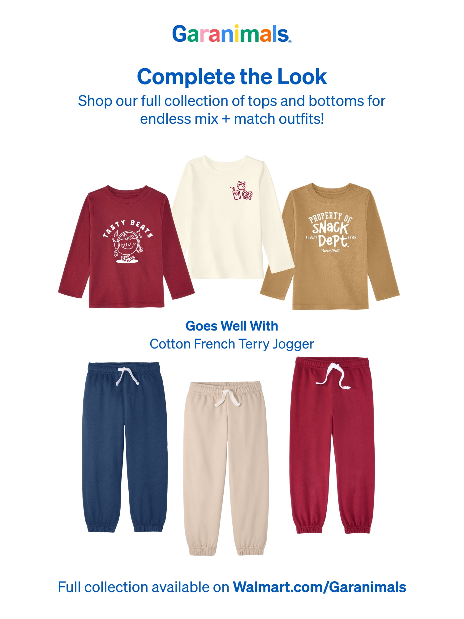 Garanimals Baby & Toddler Boys Long Sleeve Shirts, Single & 3-Pack, Sizes 0-6T