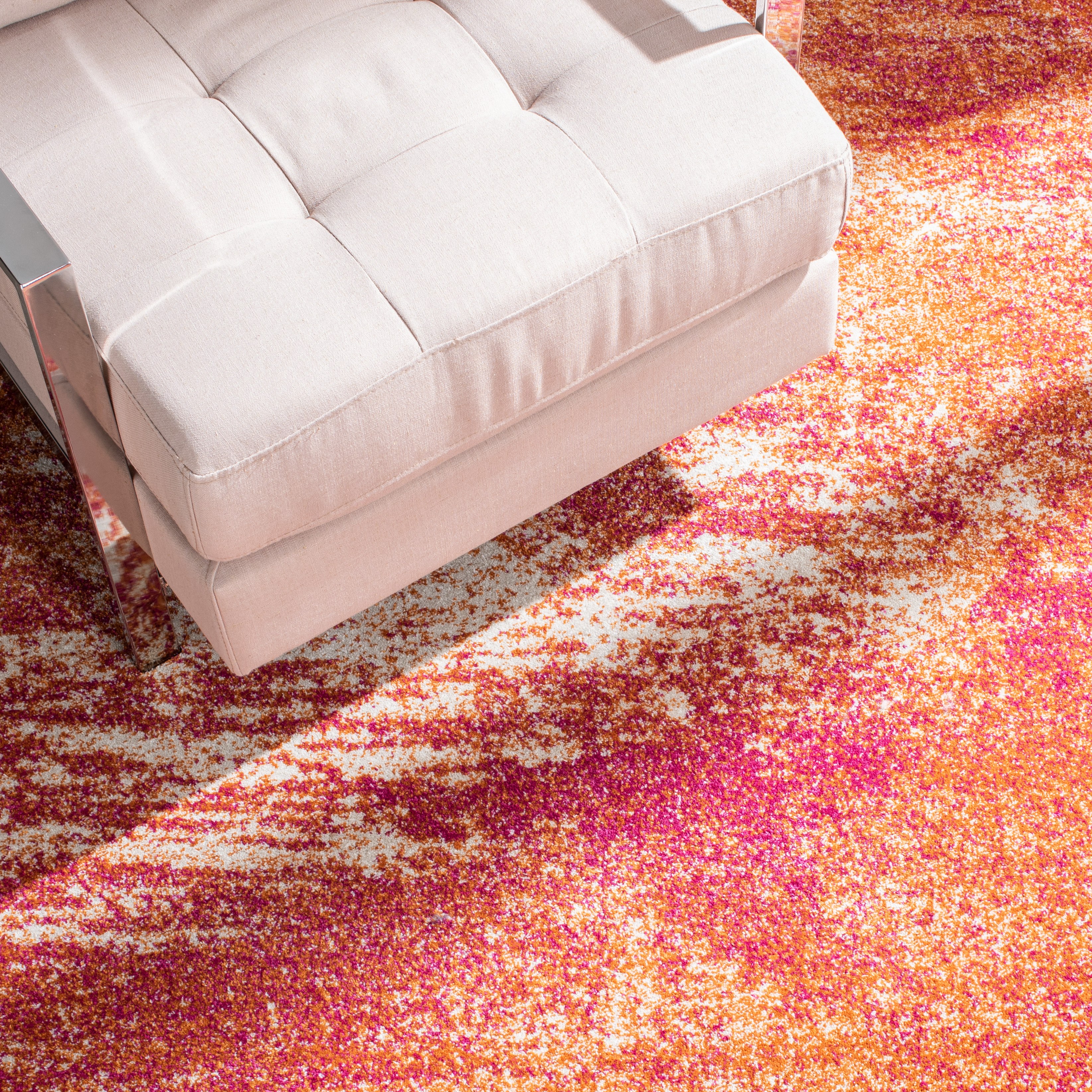 SAFAVIEH Evoke Frosina Abstract Area Rug, Ivory/Orange, 3' x 5'