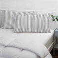 thumbnail image 3 of Gray Stripes Pillow Covers, Linen Long Throw Pillow Case, Vintage Minimalist Lines Texture Holiday Pillow Protector Decorative Cushion Cover for Living Room/Bedroom 16" x 24", 3 of 8