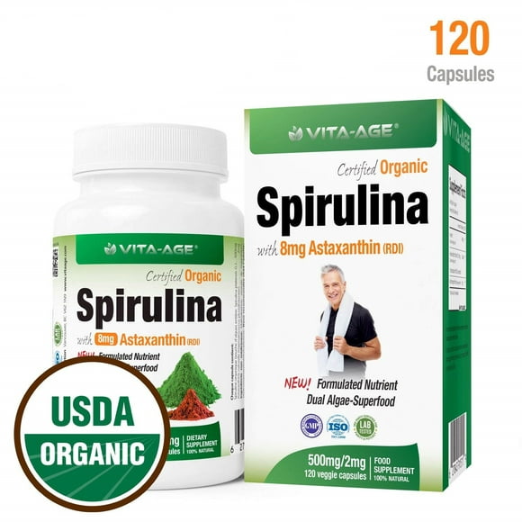 Organic Spirulina with Astaxanthin (1 bottle)