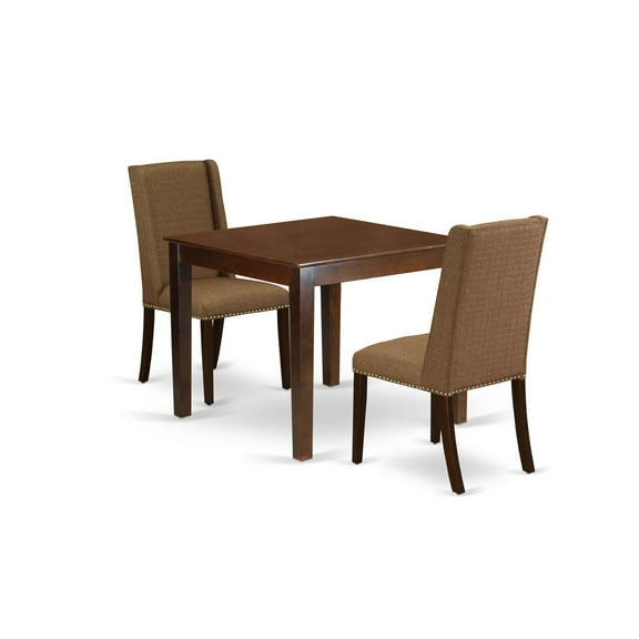 East West Furniture Dining Room Set Mahogany, OXFL3-MAH-18