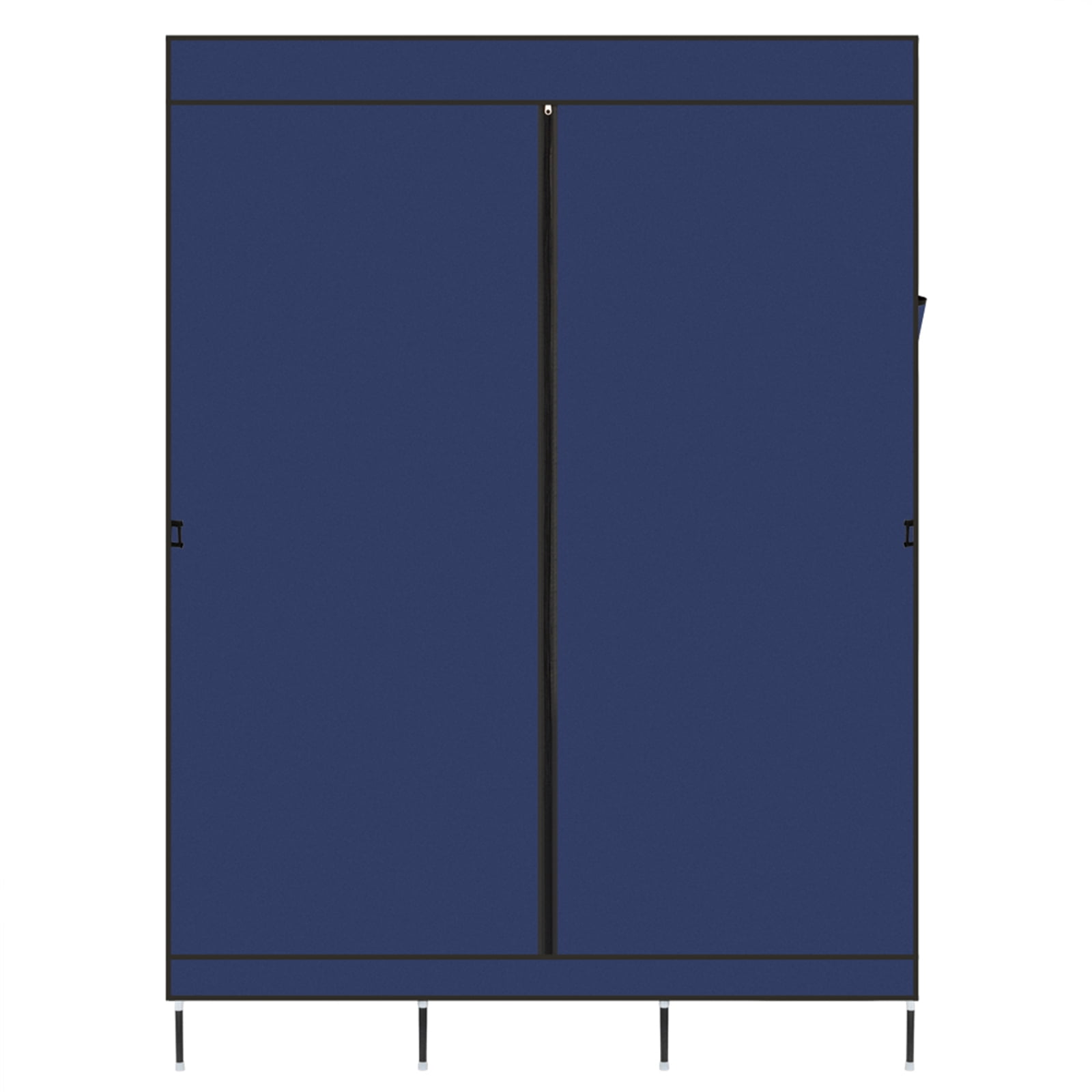 71" Closet Wardrobe Clothes Rack Portable Storage Organizer with Shelf, Blue