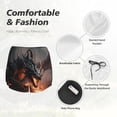 thumbnail image 4 of Hirioo Fiery Black Dragon Attack for Women's Double Layer Athletic Shorts High-Performance Gym Shorts with Inner Pocket, Elastic Waistband-Large, 4 of 7