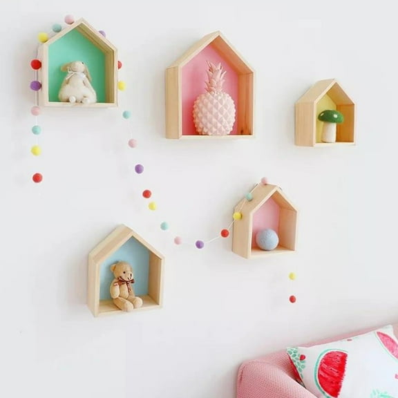 OUNONA  2 Pcs Kitchen Floating Rack Shelves for Wall Decor Room Decoration