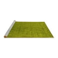 thumbnail image 2 of Ahgly Company Machine Washable Indoor Square Abstract Yellow Contemporary Area Rugs, 6' Square, 2 of 4