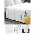 thumbnail image 6 of Botanical Floral King Size Flat Sheet, Wrinkleproof & Fadeproof Cooling Flat Bed Sheet Only, Spring Colorful Flowers Butterfly Breathable Soft Bedding Top Sheets 105 x 98 Inches, 6 of 8