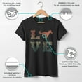 thumbnail image 3 of Girl's Lost Gods Horse Retro Love Text  Graphic Tee Black Large, 3 of 9
