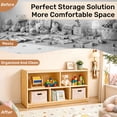 thumbnail image 3 of Sweet Time Wooden Storage Cabinet Montessori Bookshelf 5-Section Kids Toy Organizer Book Shelf Living Rooms Nursery Classroom, 3 of 12