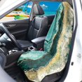 thumbnail image 3 of FUIALDOLG Teal Gold Agate Waterproof Car Seat Cover, Breathable Microfiber Front Cover, Non Slip for Cars Trucks and Driver Seats, 3 of 7