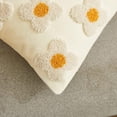 thumbnail image 2 of Fundas de almohada de jacquard con diseño de girasoles, cuadradas, para sofá, cama, sala de estar, juego de 2, 18.0 x 18.0 in, 2 of 5