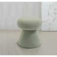 thumbnail image 5 of Meridian Furniture Drum Mint Faux Shearling Teddy Fabric Ottoman/Stool, 5 of 5