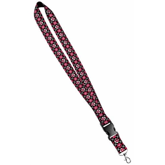 Moose Pet Wear University of Utah Utes Lanyard - Argyle - Satin Keychain Necklace, ID Badge Holder – 3/4 Inch
