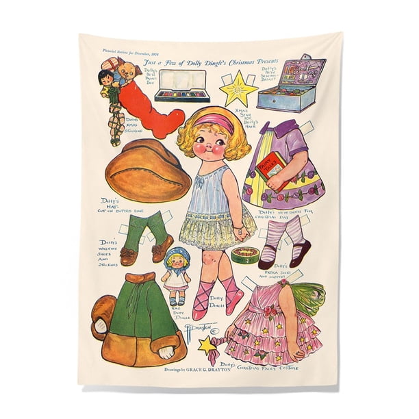 Tapestry Girl Doll, microtela de pared, 100 x 70 cm, para dormitorio