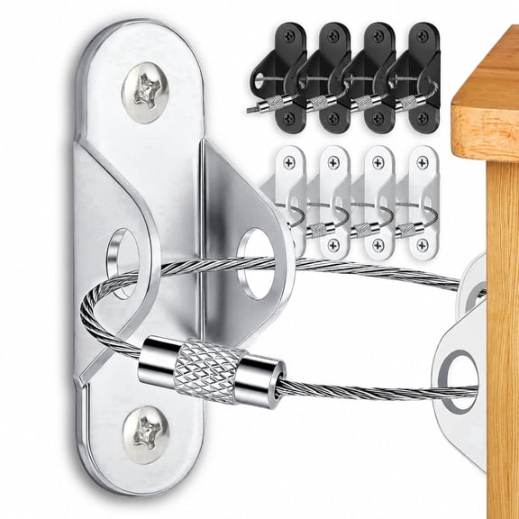 8 Pack Furniture Anchors, Heavy Duty Furniture Wall Anchor for Baby Proofing