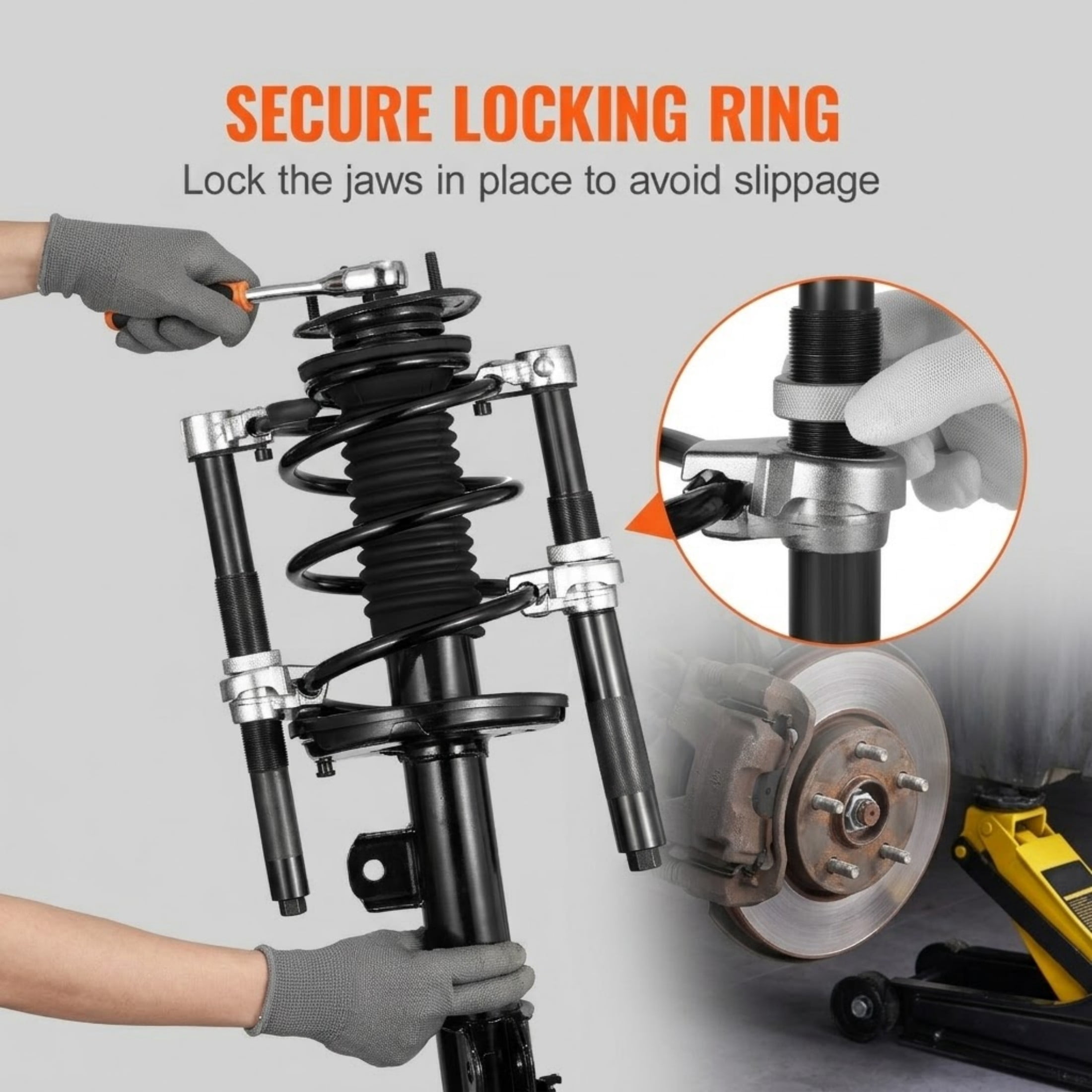 2-Piece Heavy Duty Macpherson Strut Spring Compressor Tool Set, 2646 lbs Capacity Coil Spring Compressor with Safety Bracket and Case for Cars, Trucks, ATV, UTV