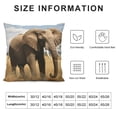 thumbnail image 5 of JRXY  African Elephant Printed Pillow Cover Decorative Throw Pillow Cover Square Cushion Cover White, 5 of 5