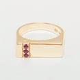 thumbnail image 2 of LBG British Made 9k Rose Gold Natural Ruby Mens Band Ring - 25 size options - Size 10.5, 2 of 6
