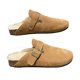 thumbnail image 1 of 1 par de zapatillas peludas de negocios para mujer, diseño plano, evita deslizamientos, suela de goma, zapatillas de casa para ir de compras, marrón, tamaño 38, 1 of 13