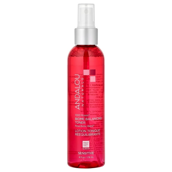 Andalou Naturals 1000 Roses®, Biome Balancing Toner, Sensitive, 6 fl oz (178 ml)