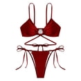 thumbnail image 3 of WILLBEST Traje de Baño Dama conjunto de Bikini de Mujer Tanga Bikini de Dos Piezas Traje de Baño Ajustable Sexy Traje de Baño con Anillo, 3 of 4