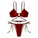 thumbnail image 3 of WILLBEST Traje de Baño Dama conjunto de Bikini de Mujer Tanga Bikini de Dos Piezas Traje de Baño Ajustable Sexy Traje de Baño con Anillo, 3 of 4
