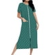 thumbnail image 2 of Camisón largo con cremallera para mujer, bata de punto, largo completo, color degradado, con bolsillos, 2 of 7
