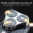 thumbnail image 4 of Er na Men's Electric Razor Portable 3-blade Beard Trimmer with LED Power Display Mini USB Rechargeable Traveling Men's Shaver Machine, 4 of 15