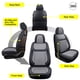 thumbnail image 5 of LINGVIDO Leather Car Seat Covers,Breathable and Waterproof Faux Leather Automotive Seat Covers for Cars SUV Truck Sedan,Universal Anti-Slip Driver Seat Cover with Backrest (Full Seat, Gray+Black), 5 of 9