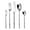 Silver, variant on Spoons and Forks Set, Cutlery Set Solid Round Handle Knife Fork and Spoon 5 Pcs Hotel High-Grade Innovation Cutlery