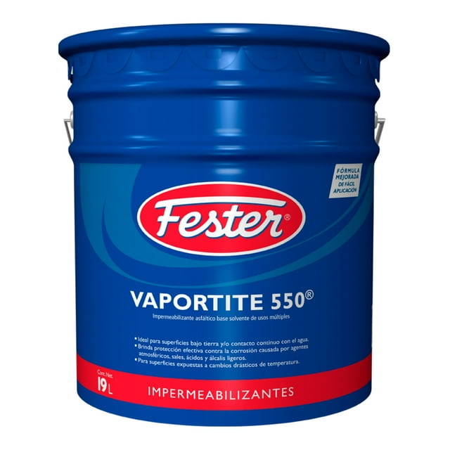 Impermeabilizante Asfáltico Base Solvente de Usos Múltiples Fester Vaportite 550 19 L
