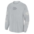 thumbnail image 4 of Men's Fanatics Gray Kansas City Chiefs Oversized Type Play Long Sleeve T-Shirt, 4 of 5