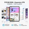 thumbnail image 5 of DOOGEE T30 MAX 20GB+512GB 12.4" 2.5K FHD Display Android Tablet,10800mAh Battery 33W Gaming Tablet,Helio G99 Octa-Core,Dual SIM 4G LTE, 51MP AI Camera,Hi-Res Quad Speakers,Face Unlock,Black, 5 of 7