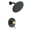 Black & Gold, variant on sumerain Brushed Gold Shower Faucet Set with 8 Inches Stainless Steel Rain Shower Head, Solid Brass Rough In Valve