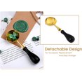 thumbnail image 4 of GFDYREE Wooden Handle Brass Wax Spoon for Sealing Stamp Large (1.2 Inches Diameter), 4 of 7