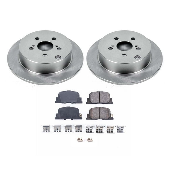 Ultimate Brakes Rear Ceramic Brake Pad and Rotor Kit with Hardware WM80754