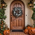 thumbnail image 2 of Corona de Halloween con forma de globo ocular, decoración europea y de terror para colgar en la puerta., 2 of 5