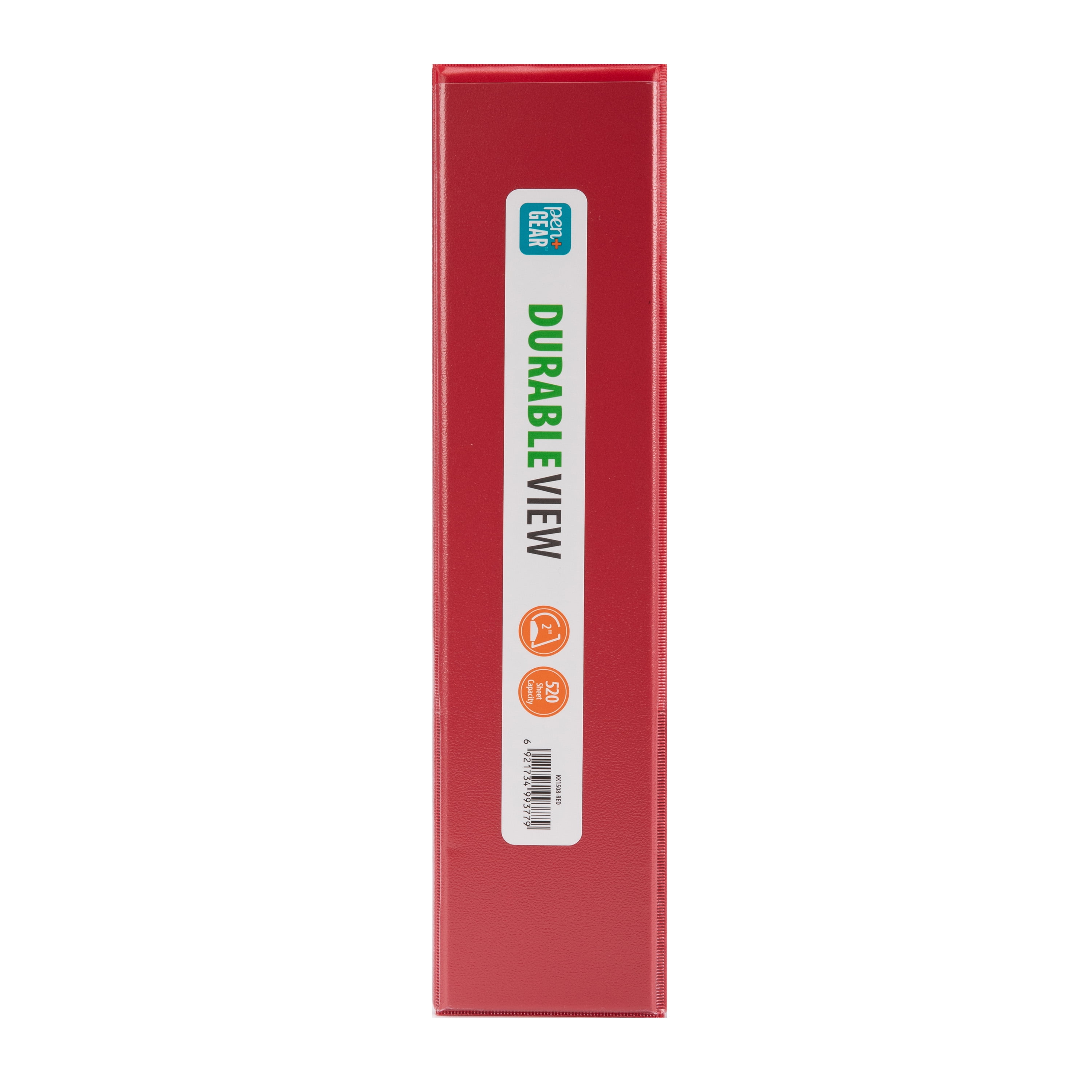 (2 pack) Pen+Gear Durable View 2" D-Ring Binder, Red, 1 Count