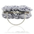 thumbnail image 4 of Women's Rose Wristlet Evening Bag, Floral Handheld Purse for Bridal and Bridesmaid, Compact Formal Clutch for Weddings, Proms, and Parties, 4 of 8