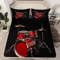 thumbnail image 2 of jejeloiu Gong Shelf Twin Sheet Sets,Musical Instrument Twin Fitted Sheet,Music Rock Flat Sheet For Girls Boys,Ultra Soft Home Decor,3-Piece, 2 of 7