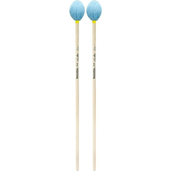 Innovative Percussion Weichen Lin Series Birch Handle Marimba Mallets Hard Sky Blue Yarn