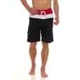 thumbnail image 2 of Mens Swim Trunks with Compression Lining - Quick Dry Microfiber Swim Shorts Bathing Suit - Mens Board Shorts Swimwear-5114-Rd-Blk-2XL, 2 of 2