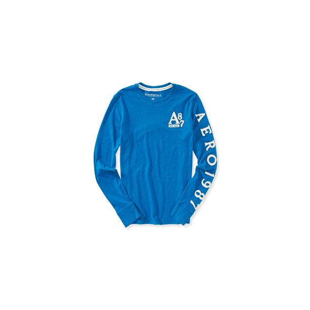 Camiseta gráfica Aeropostale A87 para hombre, verde, pequeña Aeropostale Camiseta gráfica