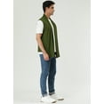 thumbnail image 4 of DARING DIVA Men's Sleeveless Open Front Asymmetric Hem Cardigan Vest 42 Green, 4 of 7