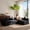 Black, variant on 112.2" Modular Sectional Sofa, 4-Seater All-Foam Boneless Cloud Couch, Corduroy Foldable Convertible Sofa Bed,Black