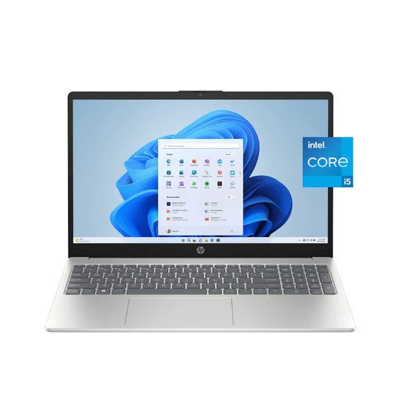 HP 15.6 inch FHD Business and Student Laptop, Intel Core i5-1235U, 8GB RAM, 512GB SSD, Silver, Intel Iris Xe Graphics, Windows 11 Home, Numeric Keypad, Wi-Fi 6 and Bluetooth 5.3